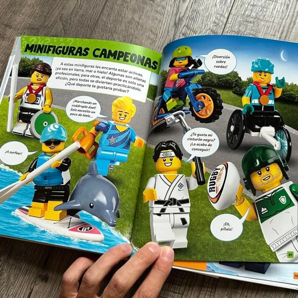 Retired Lego COL410 Spanish Meet The Mini Figures Rock Singer Rockstar Book Set